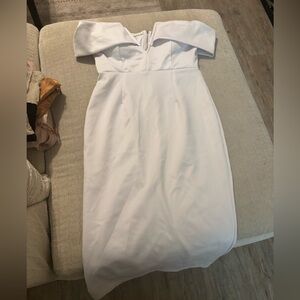 White midi dress
